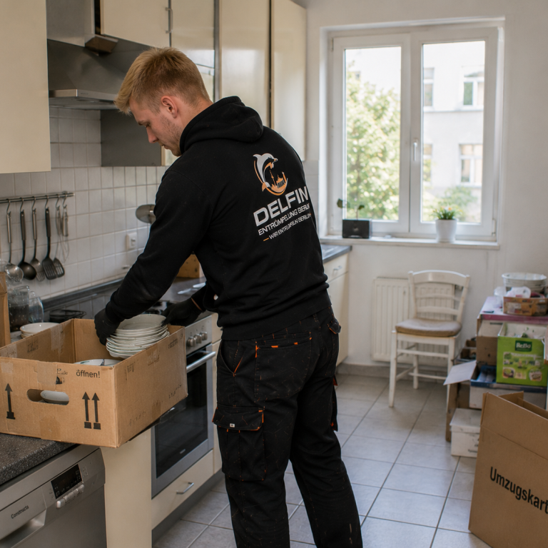 Haushaltsauflösung Berlin, entrümpeln einer Küche im Neubau